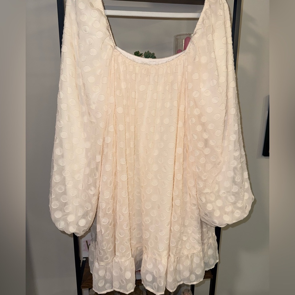 🟣🟣Show Me Your MuMu Cream Dress - Picture 5 of 5